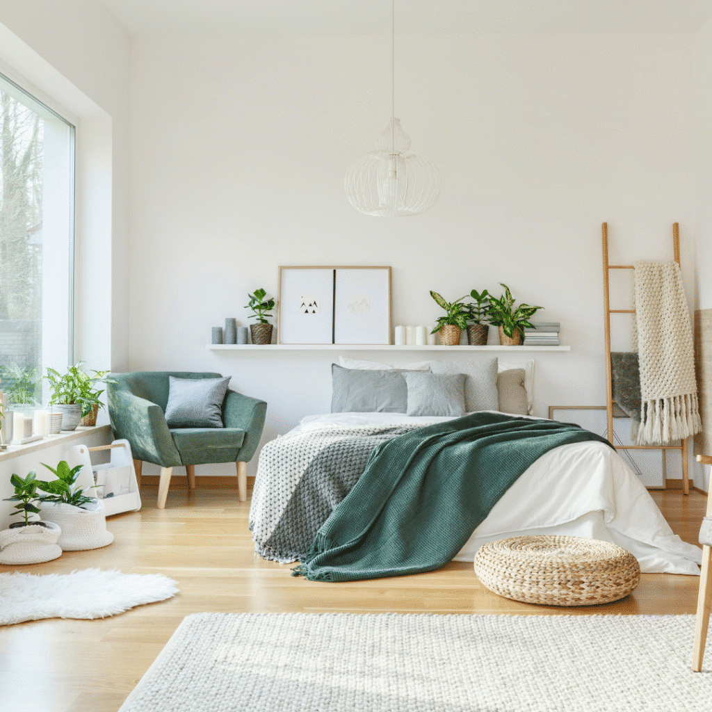 Jenis-Jenis Jasa Layanan Desain Interior Contoh hasil layanan desain interior kamar tidur bergaya minimalis alami dan nyaman
